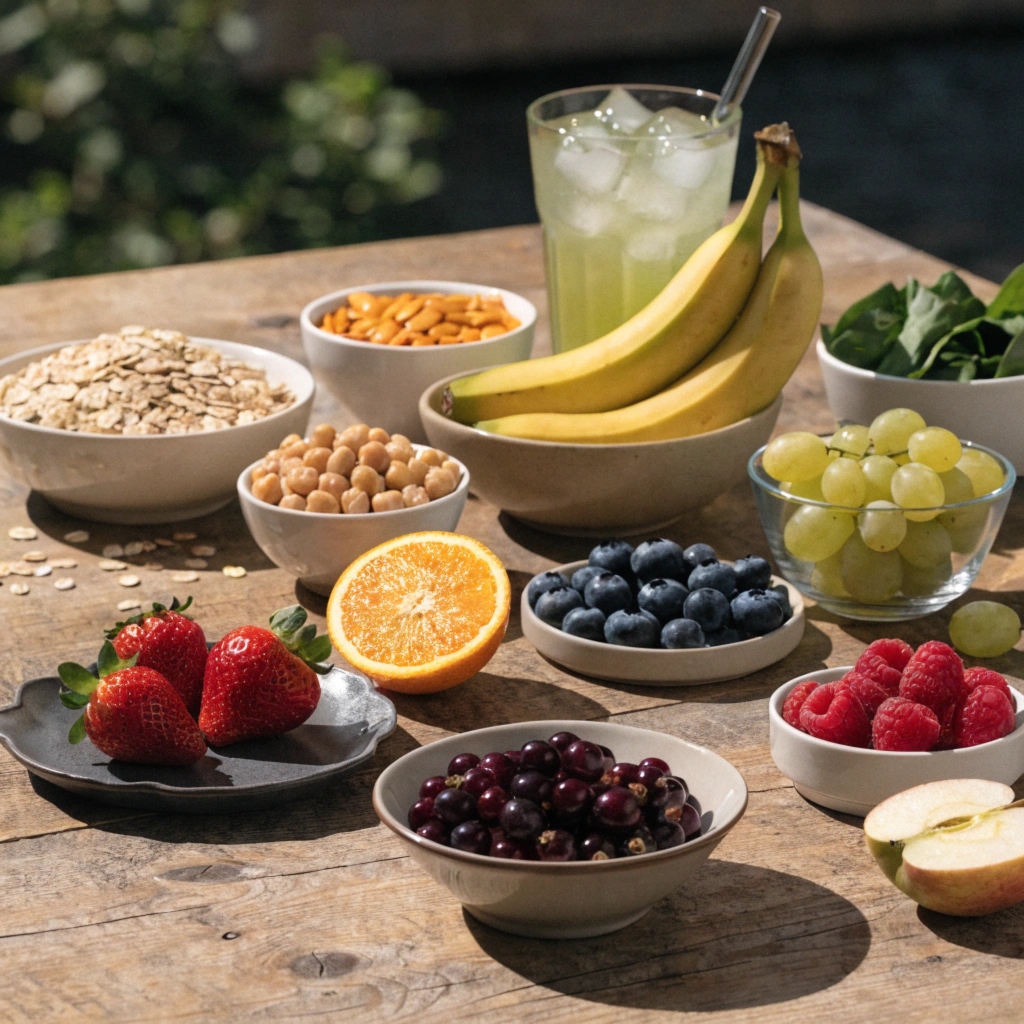 Close-up of Noverex capsules and natural botanical ingredients including ashwagandha and green tea